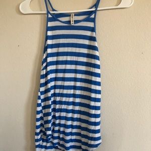 LF Blue and white striped tank top